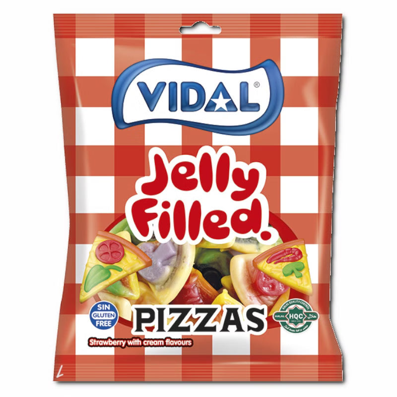 Vidal Vidal Pizzas gefüllt, Fruchtgummi, 1 Beutel je 90g