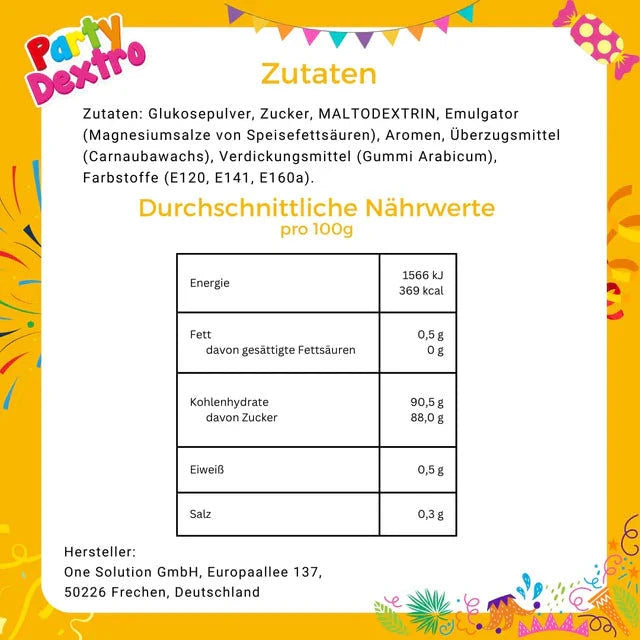 vontek Traubenzucker-Ketten – 40 einzeln verpackte Stücke, 720g
