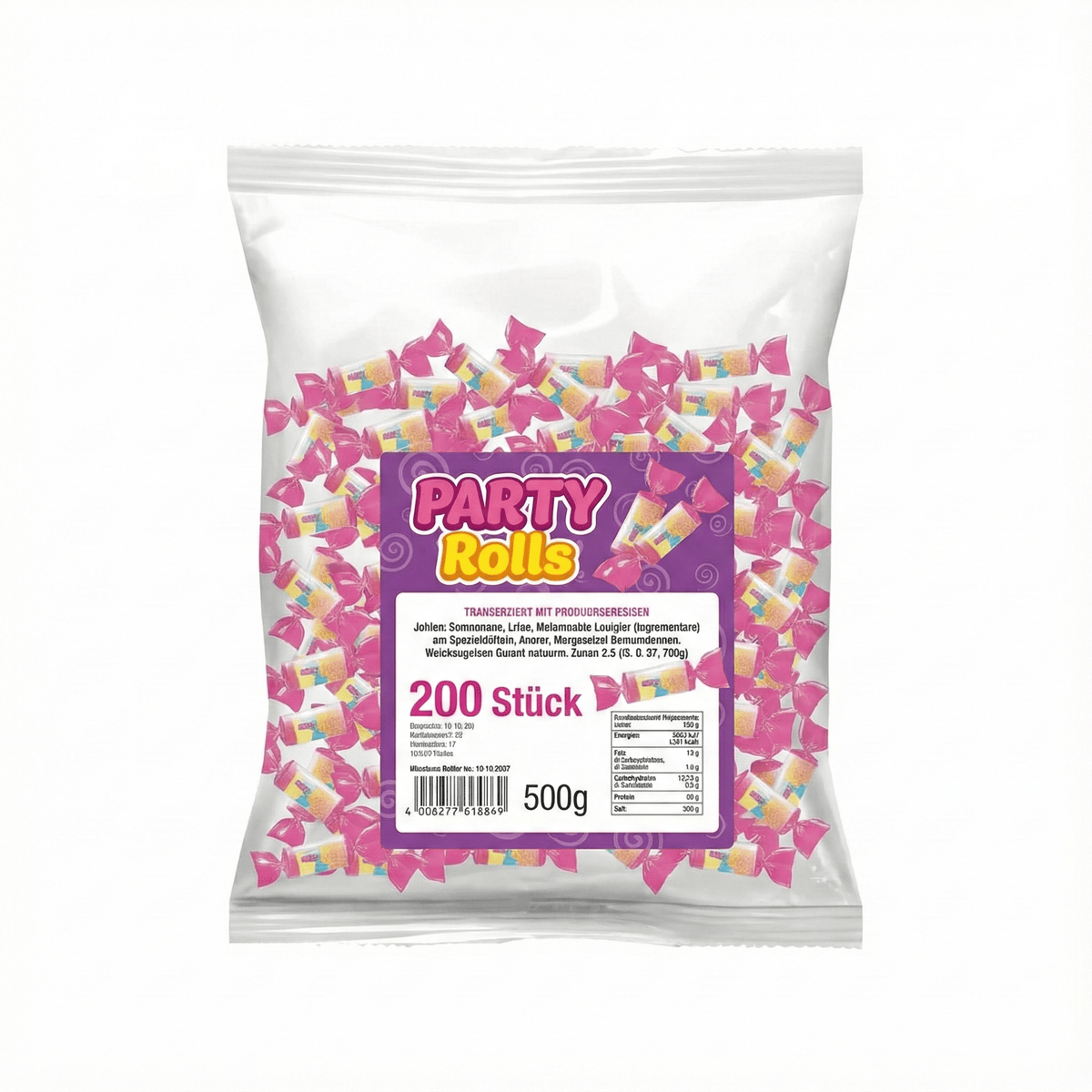 vontek Traubenzucker Röllchen – 200 Stück einzeln verpackt, 500g