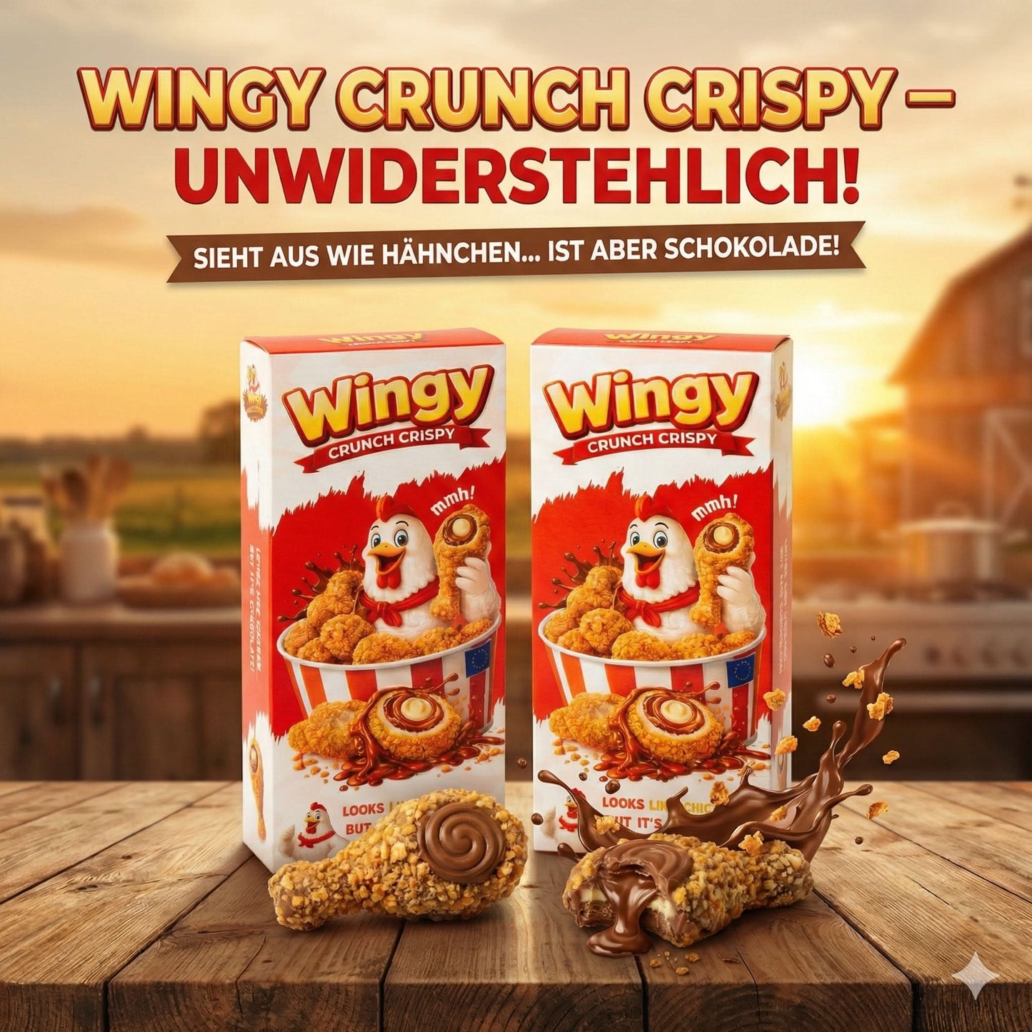 vontek Wingy Crunch Crispy Schokolade 50g – Knuspriger Snackgenuss