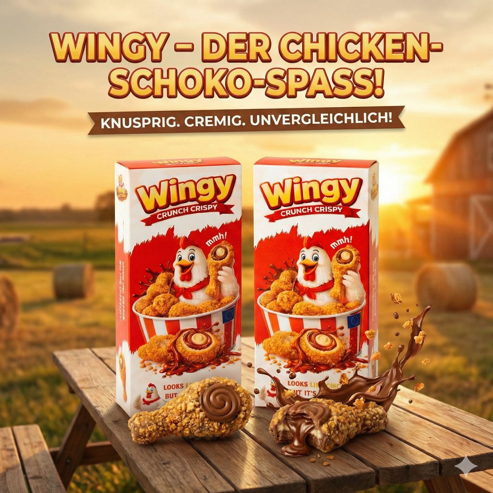 vontek Wingy Crunch Crispy Schokolade 50g – Knuspriger Snackgenuss