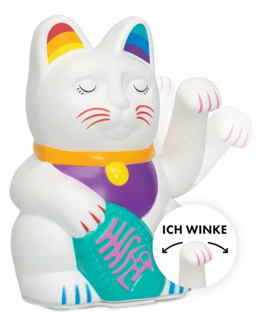 Winkekatze Weiss Winkekatze Winkefinger, weiss, 15 cm