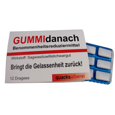 Witzige Kaugummis "Gummi danach"