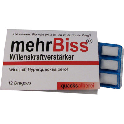 Witzige Kaugummis "mehrBiss Willenskraftverstärker"