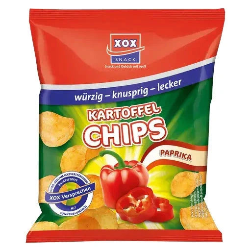 XOX XOX Kartoffelchips Paprika 30g im Beutel candytoys.ch Switzerland
