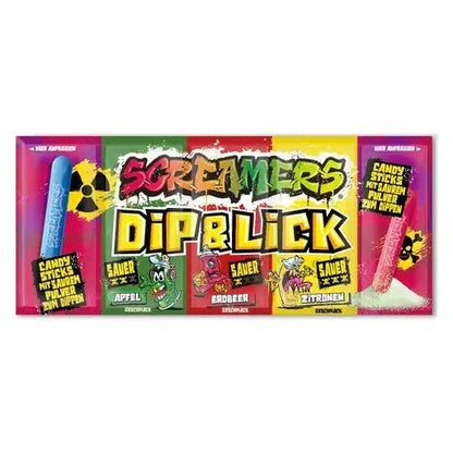 ZED Candy ZED Screamers Dip&Lick 28 Beutel im Karton candytoys.ch Switzerland