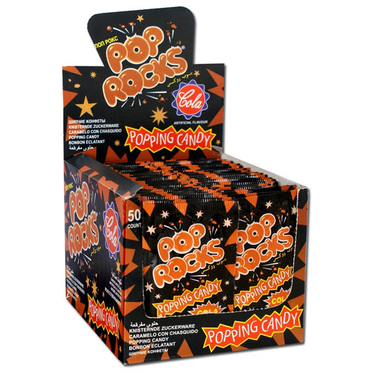 Zeta Espacial S.A Pop Rocks Cola, knisterndes Brausepulver 50 Beutel
